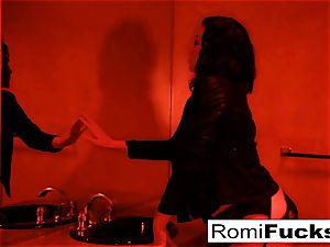 luxurious sub Romi lets master Sovereign dominate her