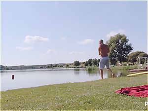 lucky dude having a supreme time at the lake pt 2
